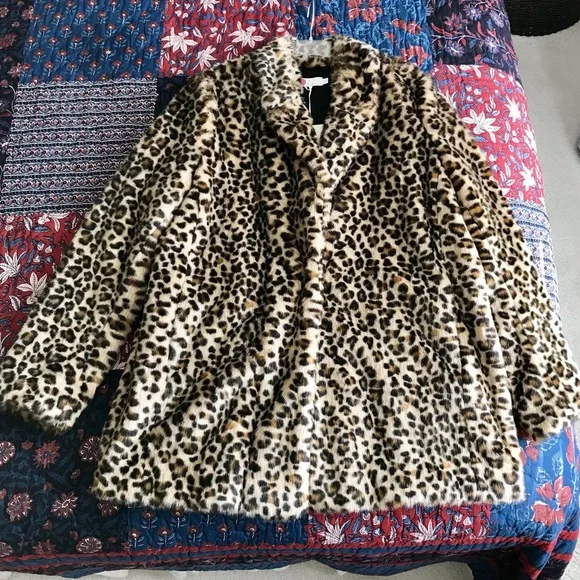 NWT Boden “Boxgrove” Faux Fur Leopard Print Coat, 16 - Picture 3 of 12